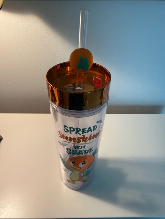 Disney Other - Orange Bird Disney Clear Tumbler with Orange Lid